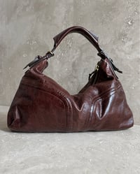 Image 7 of BURGUNDY BROWN LEATHER BAG