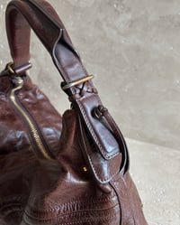 Image 6 of BURGUNDY BROWN LEATHER BAG