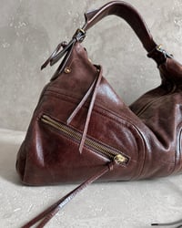 Image 5 of BURGUNDY BROWN LEATHER BAG