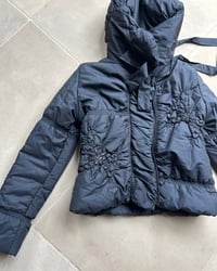 Image 6 of BLACK FLORAL PUFFER JACKET