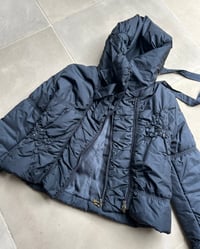 Image 7 of BLACK FLORAL PUFFER JACKET
