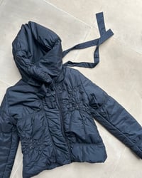 Image 5 of BLACK FLORAL PUFFER JACKET