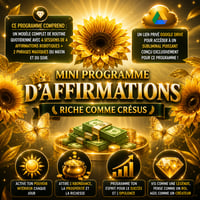 Image 1 of MINI PROGRAMME: AFFIRMATIONS RICHE COMME CRÉSUS + 1 SUBLIMINAL. 