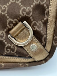Image 10 of Gucci GG Satin Abbey D Ring Tote Bag Brown/Gold