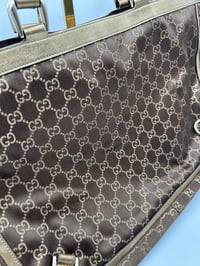 Image 13 of Gucci GG Satin Abbey D Ring Tote Bag Brown/Gold
