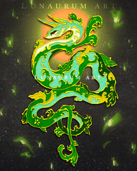 Serpent Leaf Emamel Pin (preorder!)