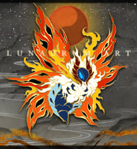 Flame Moth Enamel Pin (preorder!)