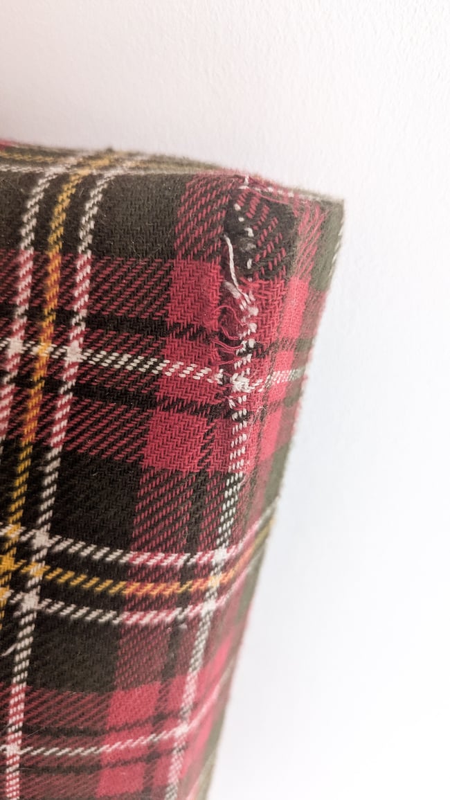 Fauteuil tissu tartan 