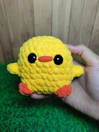 Image 1 of Amigurumi Original Chick Plushie - Chunky Chenille Yarn (Pre Order)
