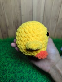 Image 4 of Amigurumi Original Chick Plushie - Chunky Chenille Yarn (Pre Order)