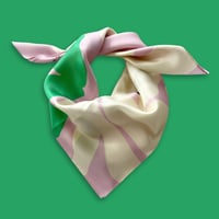 Image 5 of 'WEEPING FORSYTHIA' SQUARE 100% SILK TWILL SCARF