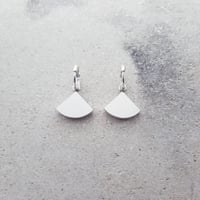 Image 2 of PRE-ORDER Small New Quarter Huggie Earrings in a Choice of Colours