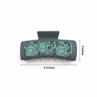 Image 3 of Cute Highland Cow Engraved Leatherette Hair Clip – 4” Durable Soft Plastic