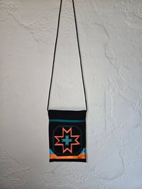 Image 2 of Southwest Cross-Body Bag - Black, Turquoise & Orange- Native American - 