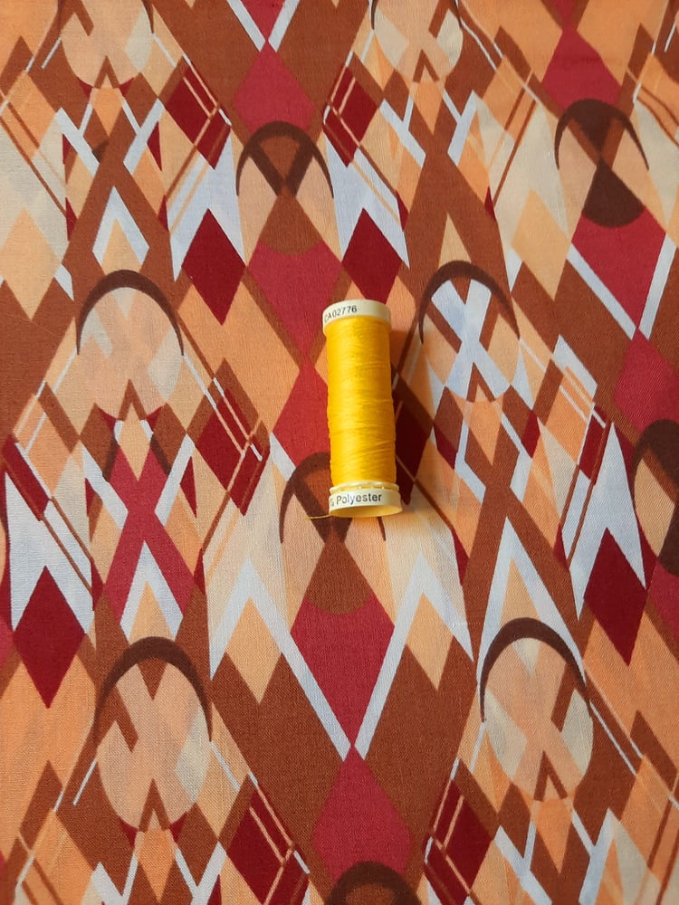 Image of Handkerchief - large - retro coffee diamonds