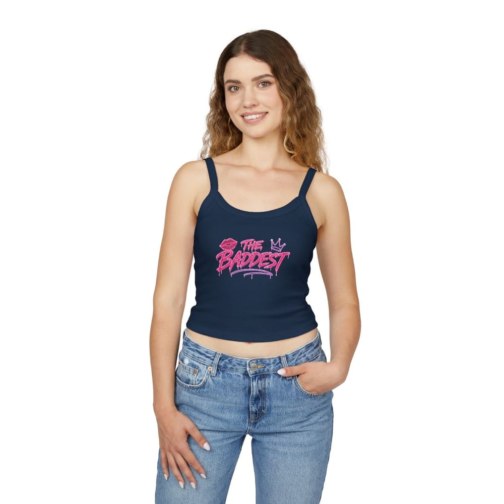 Image of Women's THE BADDEST Spaghetti Strap Tank Top