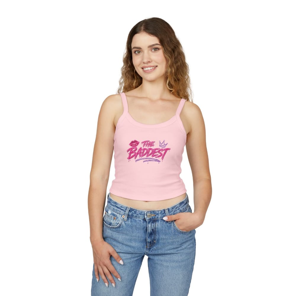 Image of Women's THE BADDEST Spaghetti Strap Tank Top