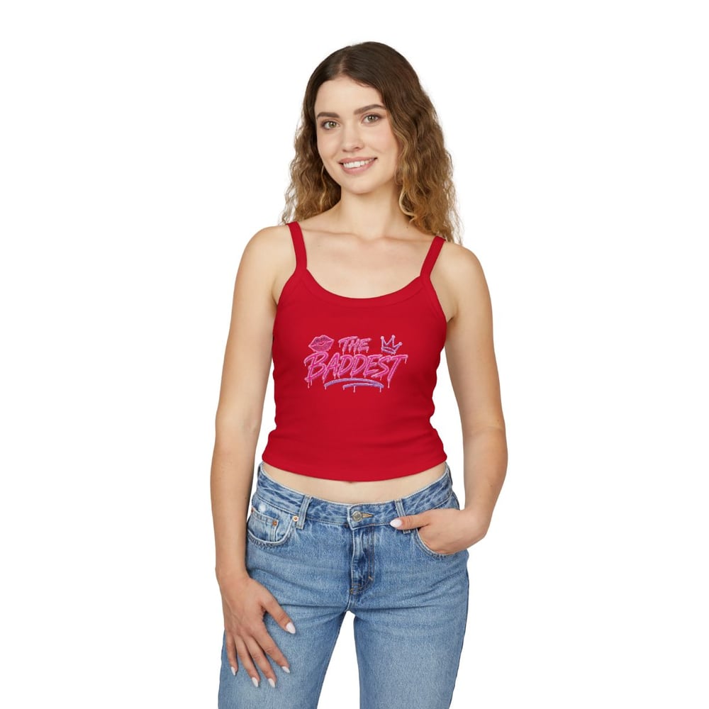Image of Women's THE BADDEST Spaghetti Strap Tank Top