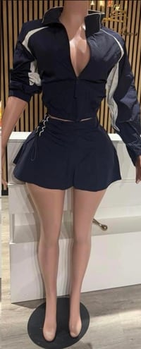 Image 2 of Navy Baseline Skirt Set 