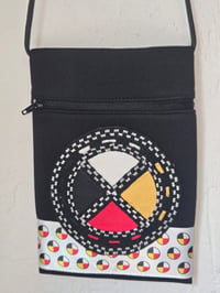 Image 2 of Four-Directions/Medicine Wheel Child Cross-Body Bag - Black - Native American - 