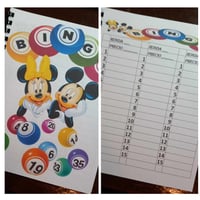 Libreta de Bingo Minnie & Mickey