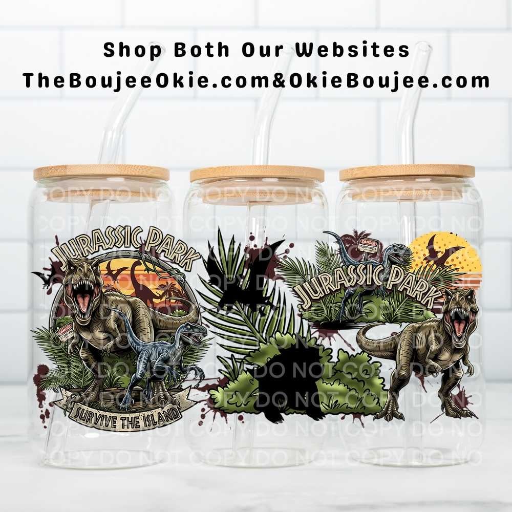Image of Jurassic Park Uv Dtf Wrap Double Sided W0974