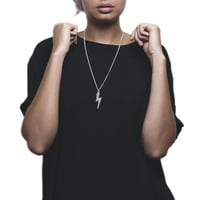 Image 4 of Memphis Bolt Necklace (Sterling Silver)