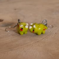 Image 2 of Triceratops Earrings  