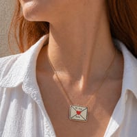 Image 3 of Χειροποίητο Κολιέ "To my Love" – Ατσάλινη Αλυσίδα