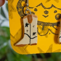 Image 3 of Cowboy Boot Earrings