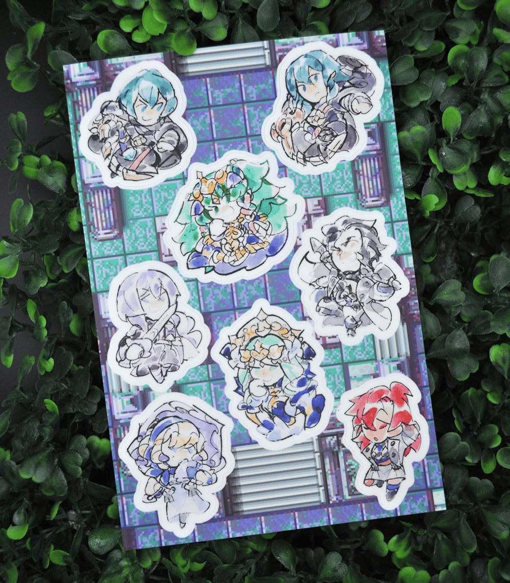 Image of NEW! FE3H Sticker Sheet (Byleths & Sothis)
