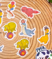 Image 1 of Dino Circus Stickers