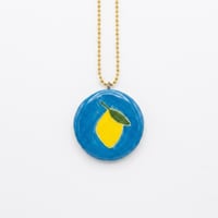 Image 1 of Χειροποίητο Κολιέ "Lemon" – Ατσάλινη Αλυσίδα