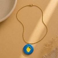Image 2 of Χειροποίητο Κολιέ "Lemon" – Ατσάλινη Αλυσίδα