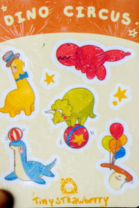 Image 2 of Dino Circus Sticker Sheet