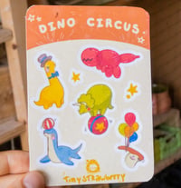 Image 1 of Dino Circus Sticker Sheet