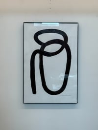 Black paint on paper