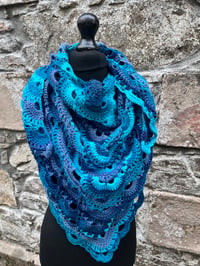 Image 1 of Aqua Shawl 