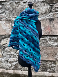 Image 2 of Aqua Shawl 