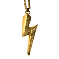 Image 1 of Memphis Bolt Necklace (18ct gold plated)