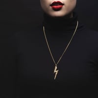 Image 3 of Memphis Bolt Necklace (18ct gold plated)