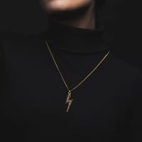 Image 5 of Memphis Bolt Necklace (18ct gold plated)