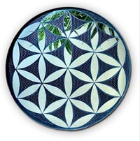 Image 3 of Black flower of life mirror mosaic