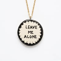 Image 1 of Χειροποίητο Κολιέ "Leave Me Alone" – Ατσάλινη Αλυσίδα