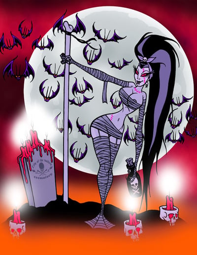 Image of  LILY OF THE VALLEYS NIGHT OUT! - signed print - Last one!