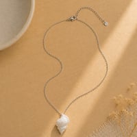 Image 2 of Χειροποίητο Κολιέ "White Murex Shell" – Ατσάλινη Αλυσίδα