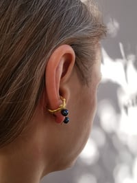 Image 5 of Cuff earrings with the pearl golden