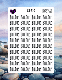 Image 20 of Bill Due Font T-T23