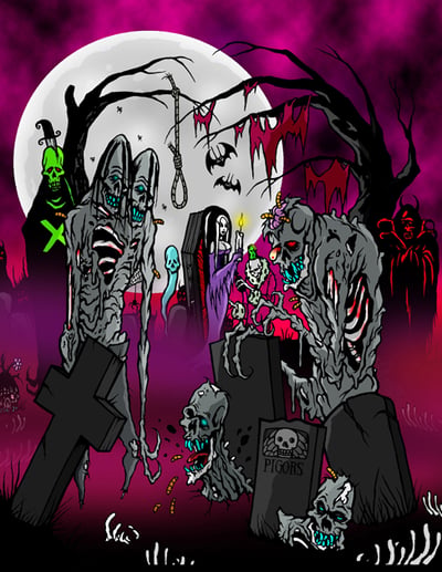 Image of GHOULS NIGHT OUT - signed print 