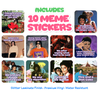 Image 3 of King of Pop Meme Sticker Bundle